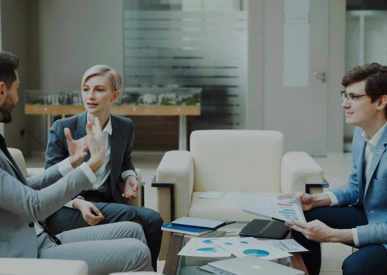 Informal business discussion
